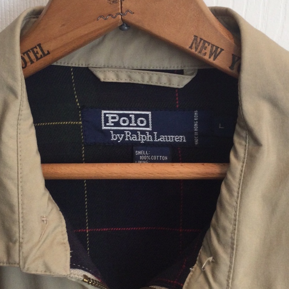 Polo by Ralph Lauren Men's Tan Jacket with sleeve damage